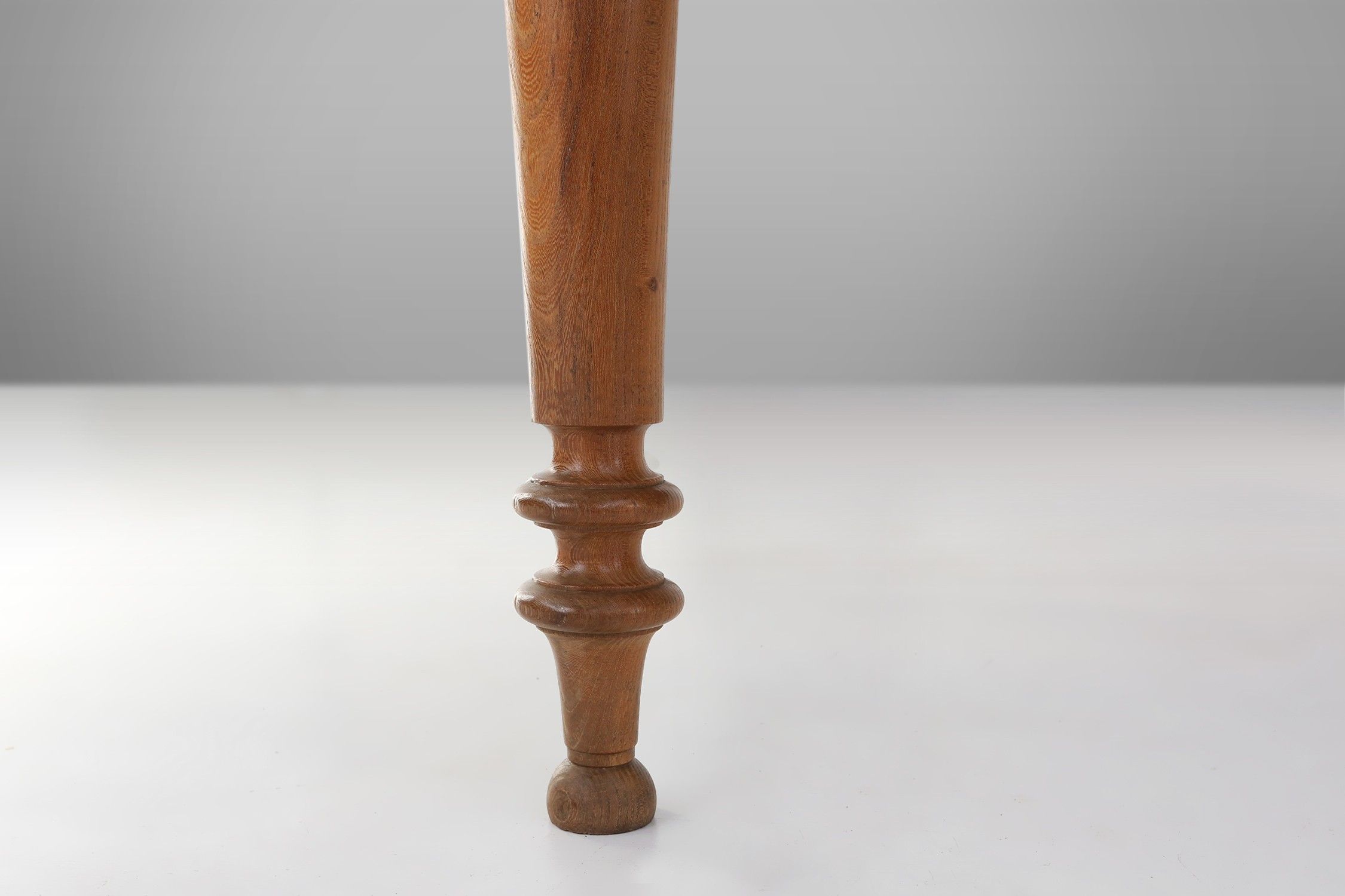Wabi sabi style French dinner table in elm wood with drawer, ca. 1850thumbnail